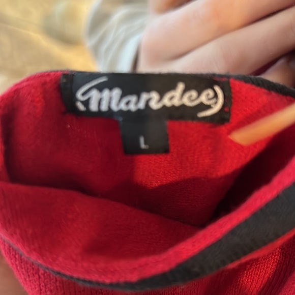 VINTAGE Y2K Mandee Red Halter Top Size Large - Picture 3 of 3